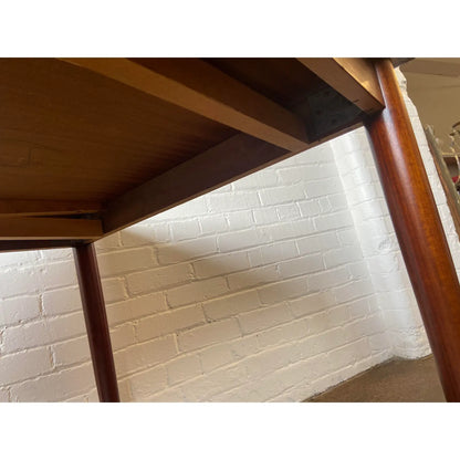EXPANDABLE DANISH ROSEWOOD DINING TABLE WITH DRAW LEAF