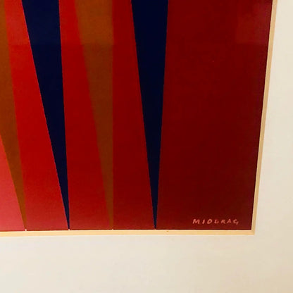 1970S OP ART PRINT BY DORDEVIC MIODRAG ON ACRYLIC PAPER