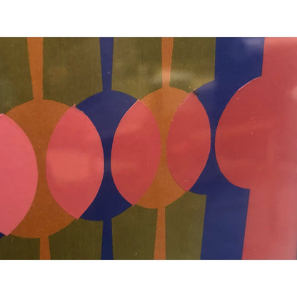 1970S OP ART PRINT BY DORDEVIC MIODRAG ON ACRYLIC PAPER