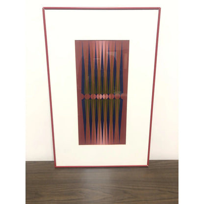 1970S OP ART PRINT BY DORDEVIC MIODRAG ON ACRYLIC PAPER