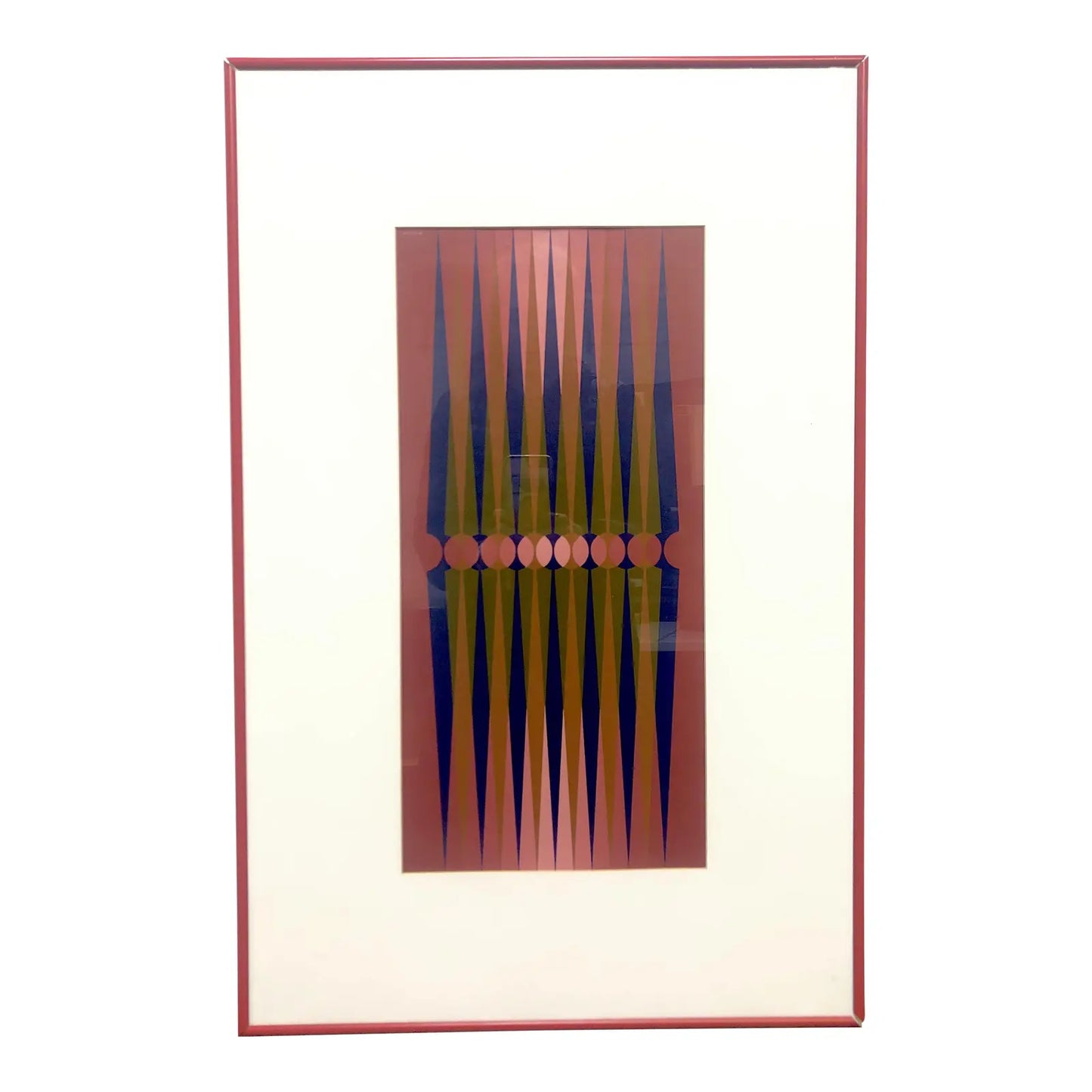 1970S OP ART PRINT BY DORDEVIC MIODRAG ON ACRYLIC PAPER