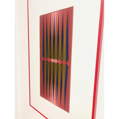 1970S OP ART PRINT BY DORDEVIC MIODRAG ON ACRYLIC PAPER