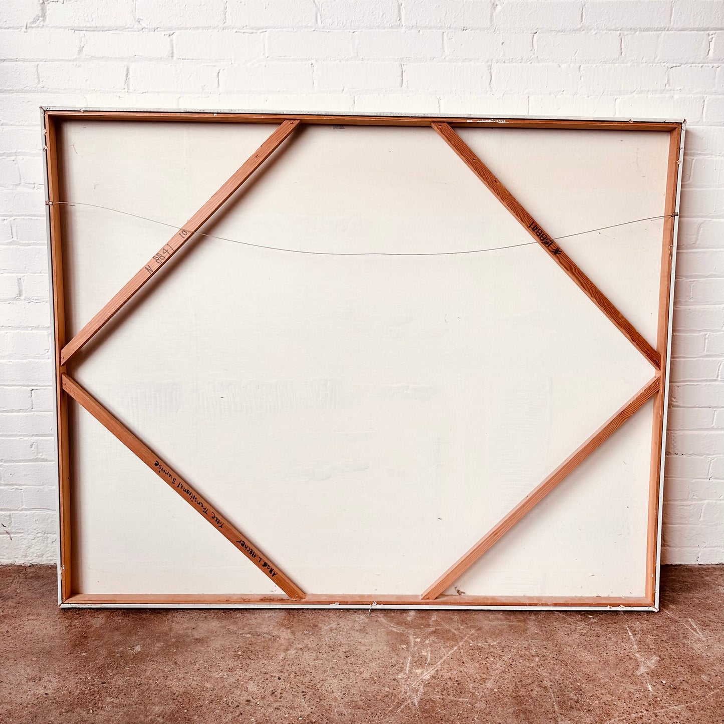 GEOMETRIC PAINTING BY A L HECKER, LARGE FORMAT