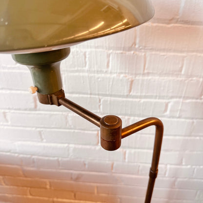 ADJUSTABLE FLYING SAUCER FLOOR LAMP BY GERALD THURSTON