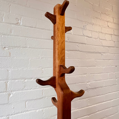 SCULPTURAL DANISH TEAK COAT RACK HALL TREE