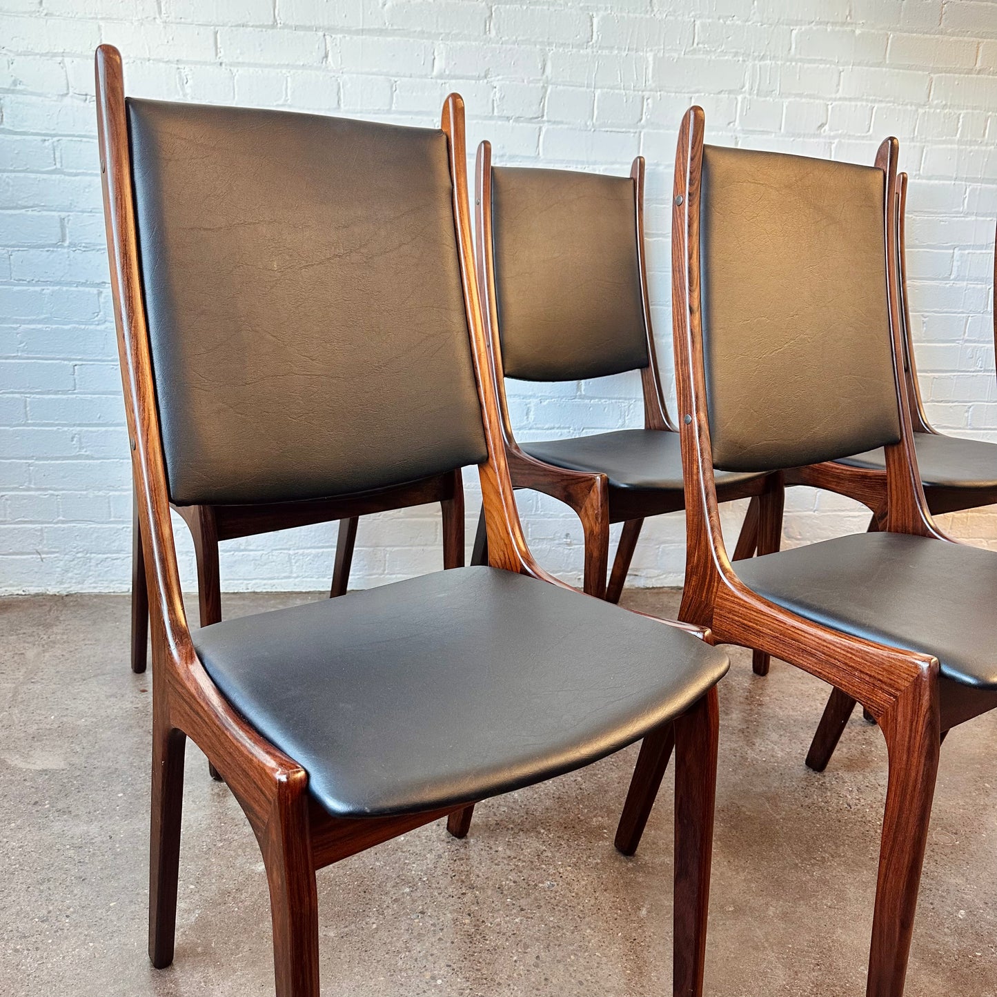 KAI KRISTENSEN ROSEWOOD DINING CHAIRS FOR K.S. MOBLER - SET OF 6