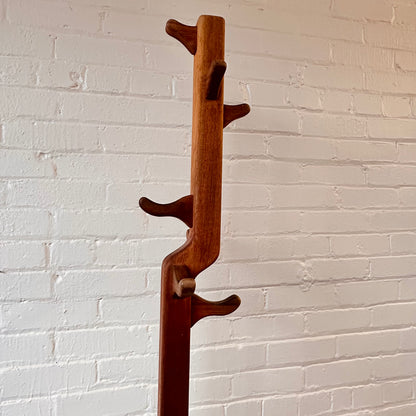SCULPTURAL DANISH TEAK COAT RACK HALL TREE