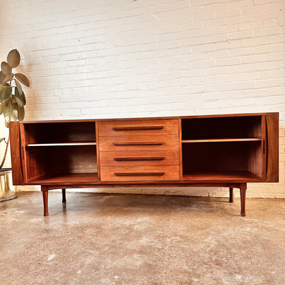 RS ASSOCIATES TEAK TAMBOUR DOOR SIDEBOARD CREDENZA