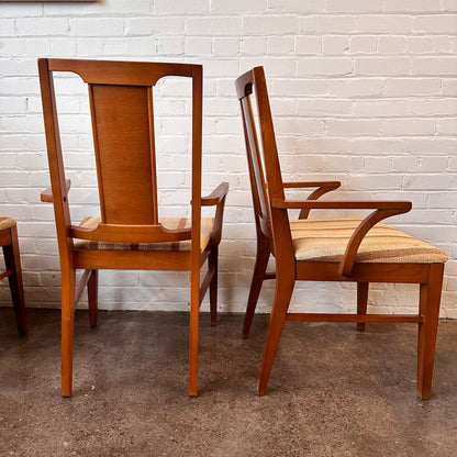 SET OF 6 MCM CANED WALNUT DINING CHAIRS