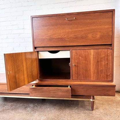 RESTORED MARTINSVILLE DROP-DOWN LIGHTED BAR CABINET