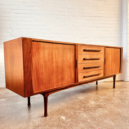 RS ASSOCIATES TEAK TAMBOUR DOOR SIDEBOARD CREDENZA