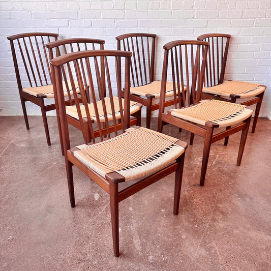 SYLVE STENQUIST FOR DUX DINING CHAIRS, 1950'S - SET OF 6