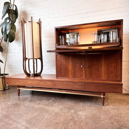 RESTORED MARTINSVILLE DROP-DOWN LIGHTED BAR CABINET