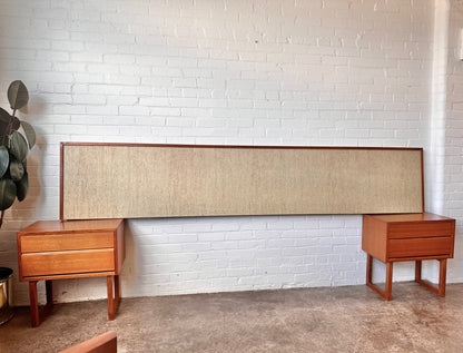 DANISH TEAK NIGHTSTANDS AND HEADBOARD