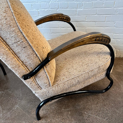 ART DECO HALABALA STYLE ARM CHAIRS - PAIR