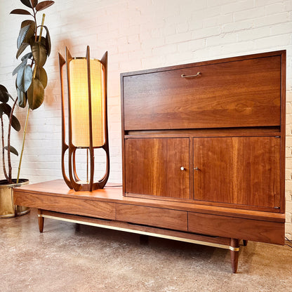 RESTORED MARTINSVILLE DROP-DOWN LIGHTED BAR CABINET