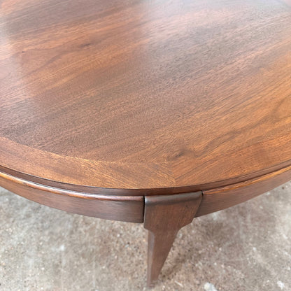 RESTORED MCM WALNUT OVAL DINING TABLE BY LANE