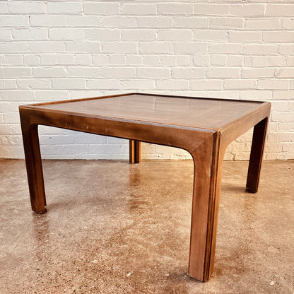 MCM WALNUT SQUARE COFFEE TABLE