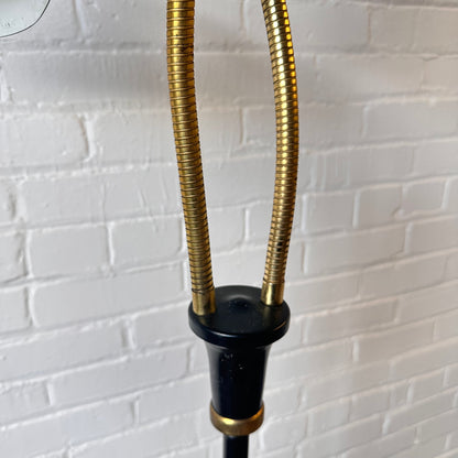 GERALD THURSTON TWO-LIGHT GOOSENECK FLOOR LAMP