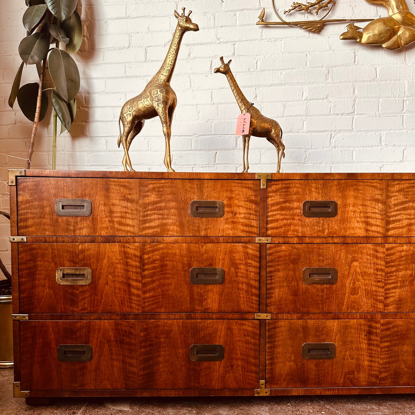 SIX DRAWER DRESSER IN HENREDON CAMPAIGN STYLE