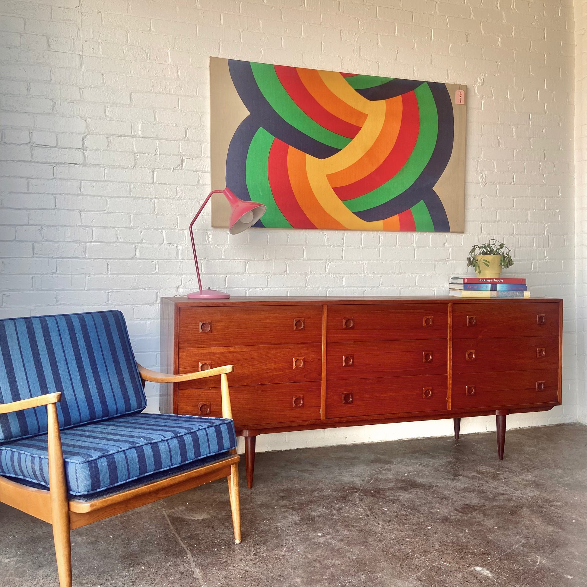 mid century modern teak dresser Hackney Mid-Century Modern Teak Wood 6 Drawer Bedroom Double Dresser
