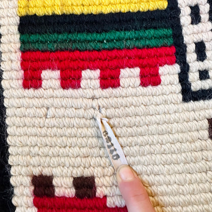 1960 HAND WOVEN MEXICAN SHAG AREA RUG