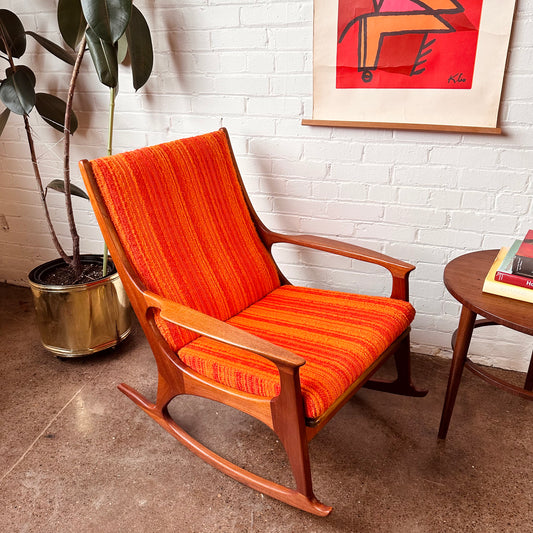 SOLID DANISH TEAK ROCKER BY R HUBER
