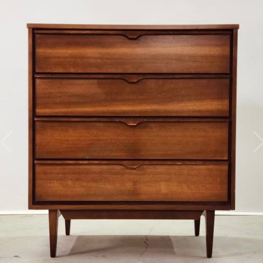 WALNUT FOUR-DRAWER CHEST DRESSER
