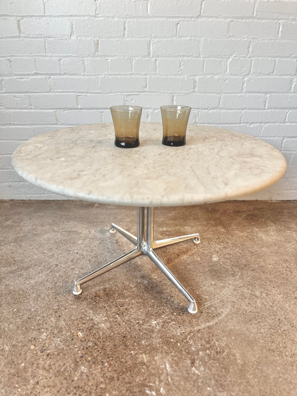 EAMES LA FONDA ROUND STONE COFFEE TABLE BY HERMAN MILLER