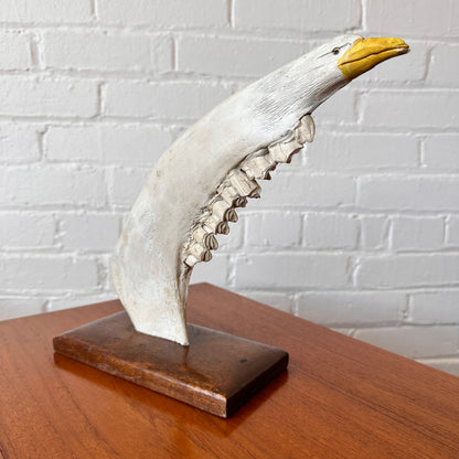 INUIT CARIBOU JAWBONE ARTISTIC CARVING