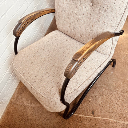 ART DECO HALABALA STYLE ARM CHAIRS - PAIR