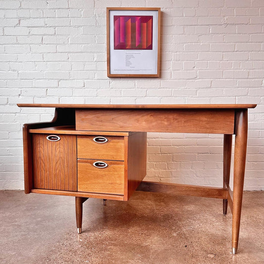 RESTORED MCM WALNUT WRITING DESK BY HOOKER