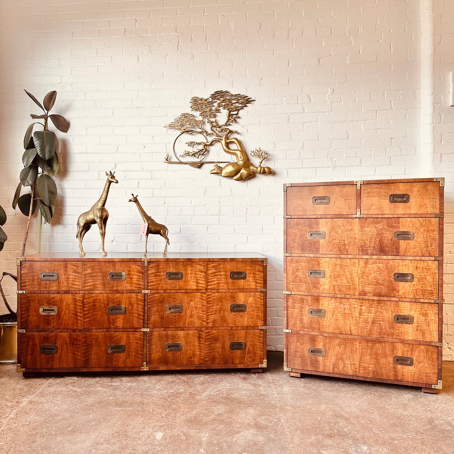 SIX DRAWER DRESSER IN HENREDON CAMPAIGN STYLE