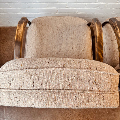 ART DECO HALABALA STYLE ARM CHAIRS - PAIR