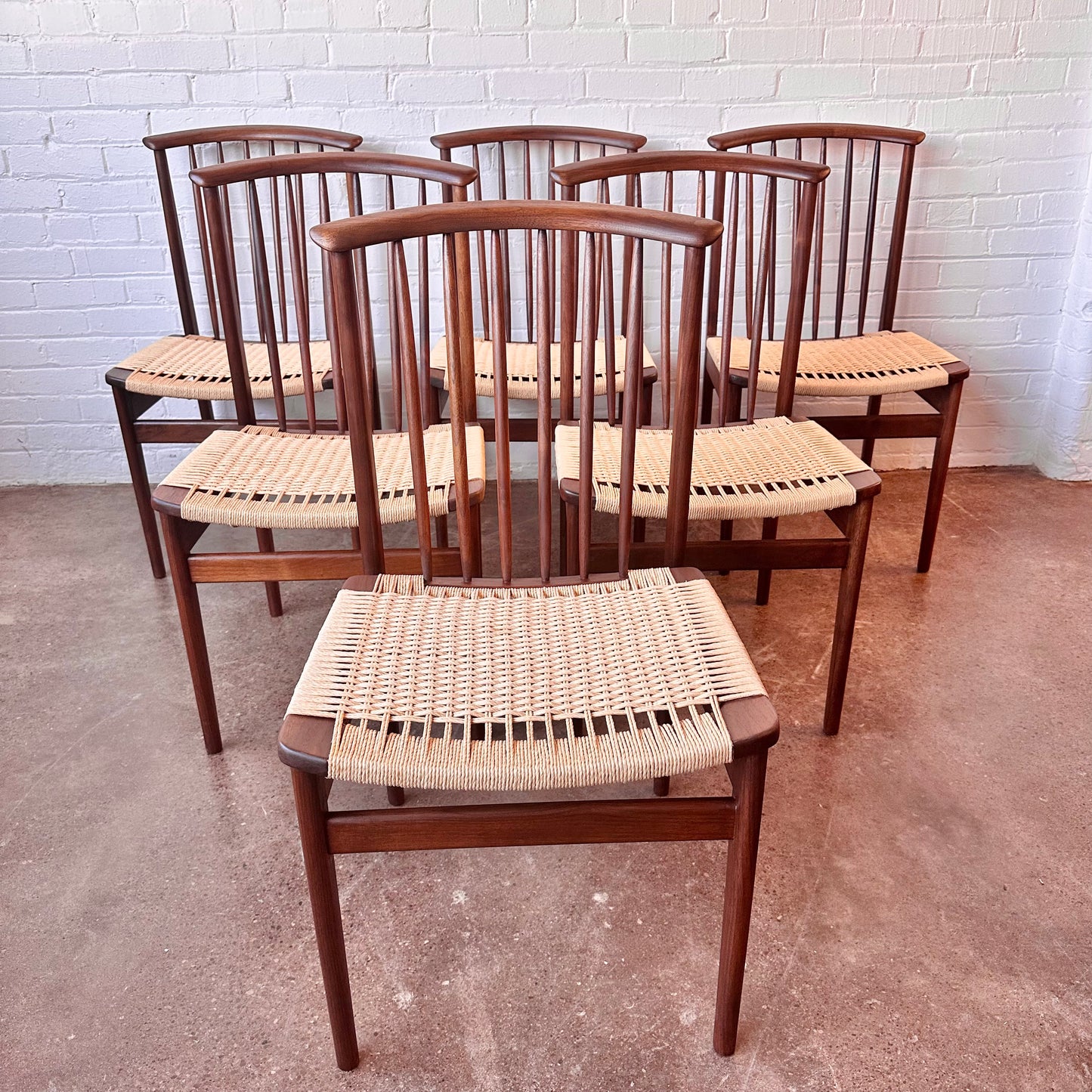 SET OF 6 MID-CENTURY MODERN SYLVE STENQUIST FOR DUX DINING CHAIRS, 1950'S