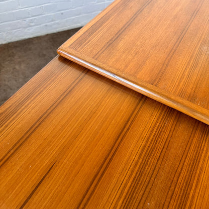 RESTORED DANISH TEAK DINING TABLE WITH DRAW LEAF