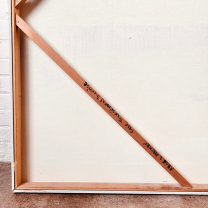 GEOMETRIC PAINTING BY A L HECKER, LARGE FORMAT