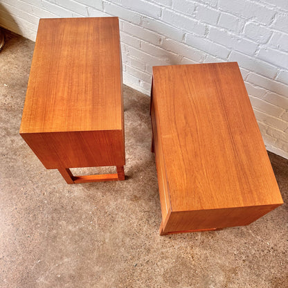DANISH TEAK NIGHTSTANDS AND HEADBOARD