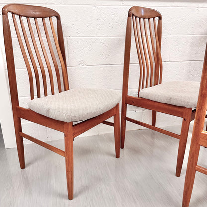 BENNY LINDEN TEAK DINING CHAIRS, SET OF 6
