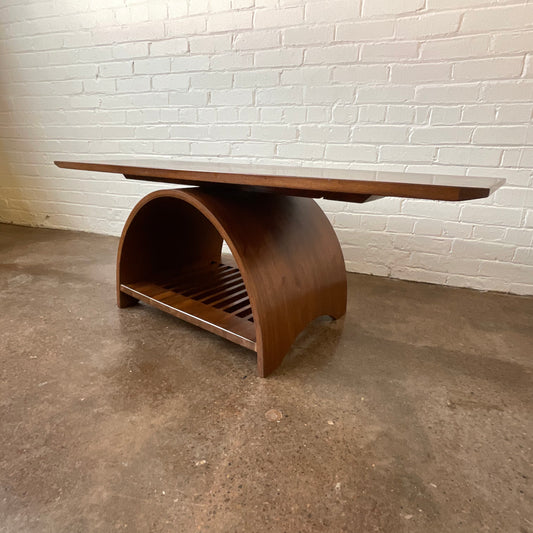 CUSTOM WALNUT CAMBER COFFEE TABLE