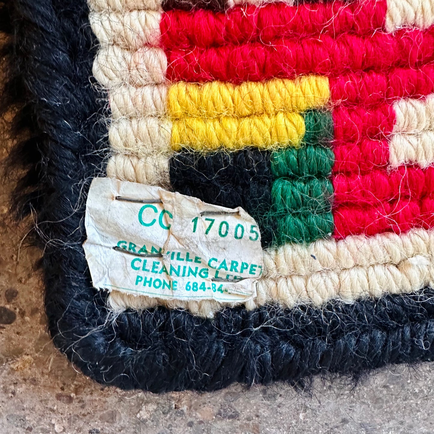 1960 HAND WOVEN MEXICAN SHAG AREA RUG