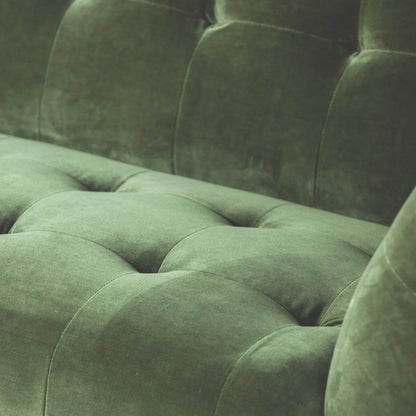 NEW MOSS GREEN VELVET CHESTERFIELD SOFA