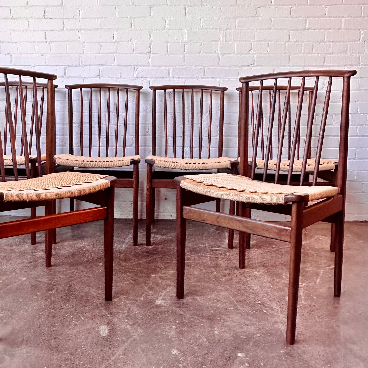 SET OF 6 MID-CENTURY MODERN SYLVE STENQUIST FOR DUX DINING CHAIRS, 1950'S