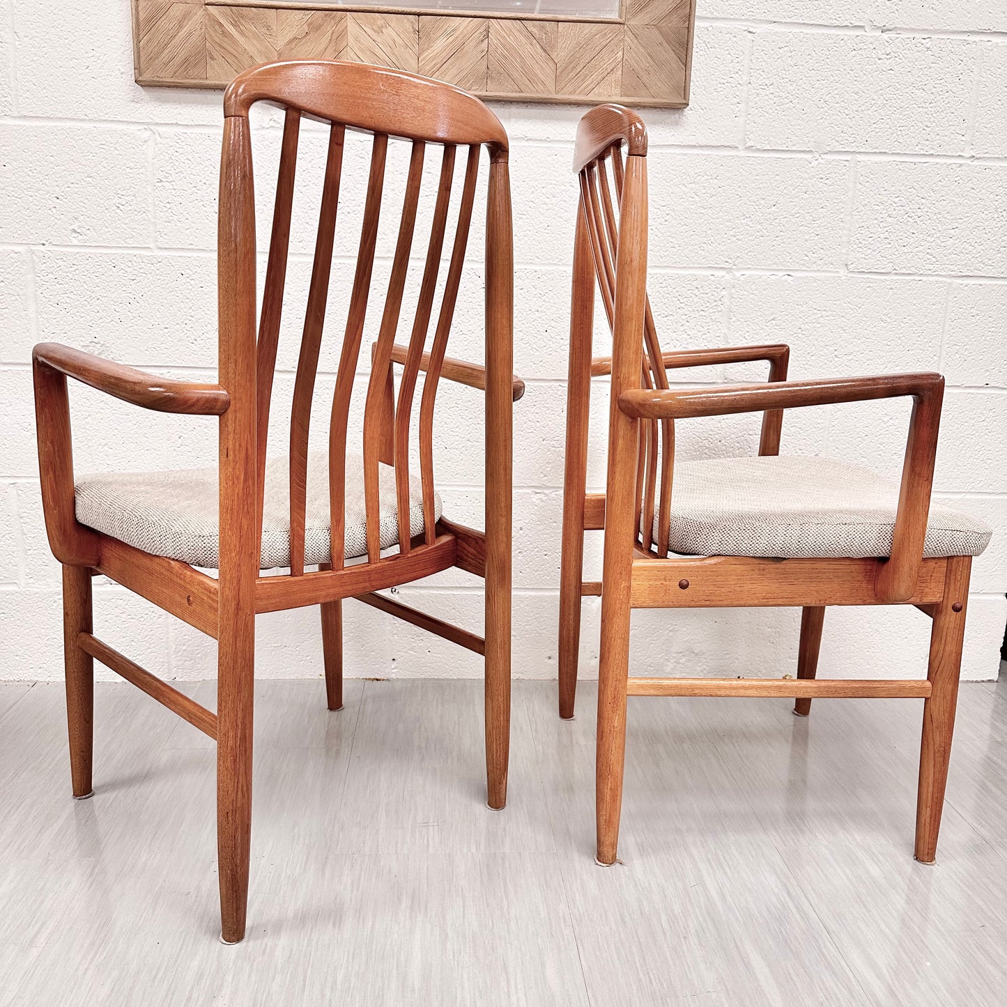 BENNY LINDEN TEAK DINING CHAIRS, SET OF 6