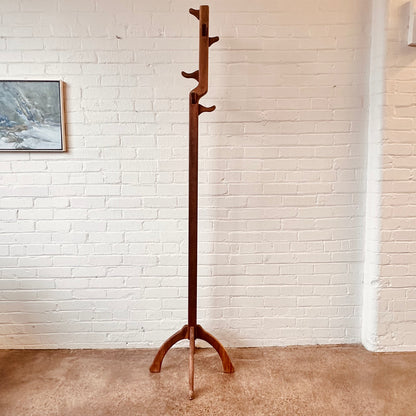 SCULPTURAL DANISH TEAK COAT RACK HALL TREE