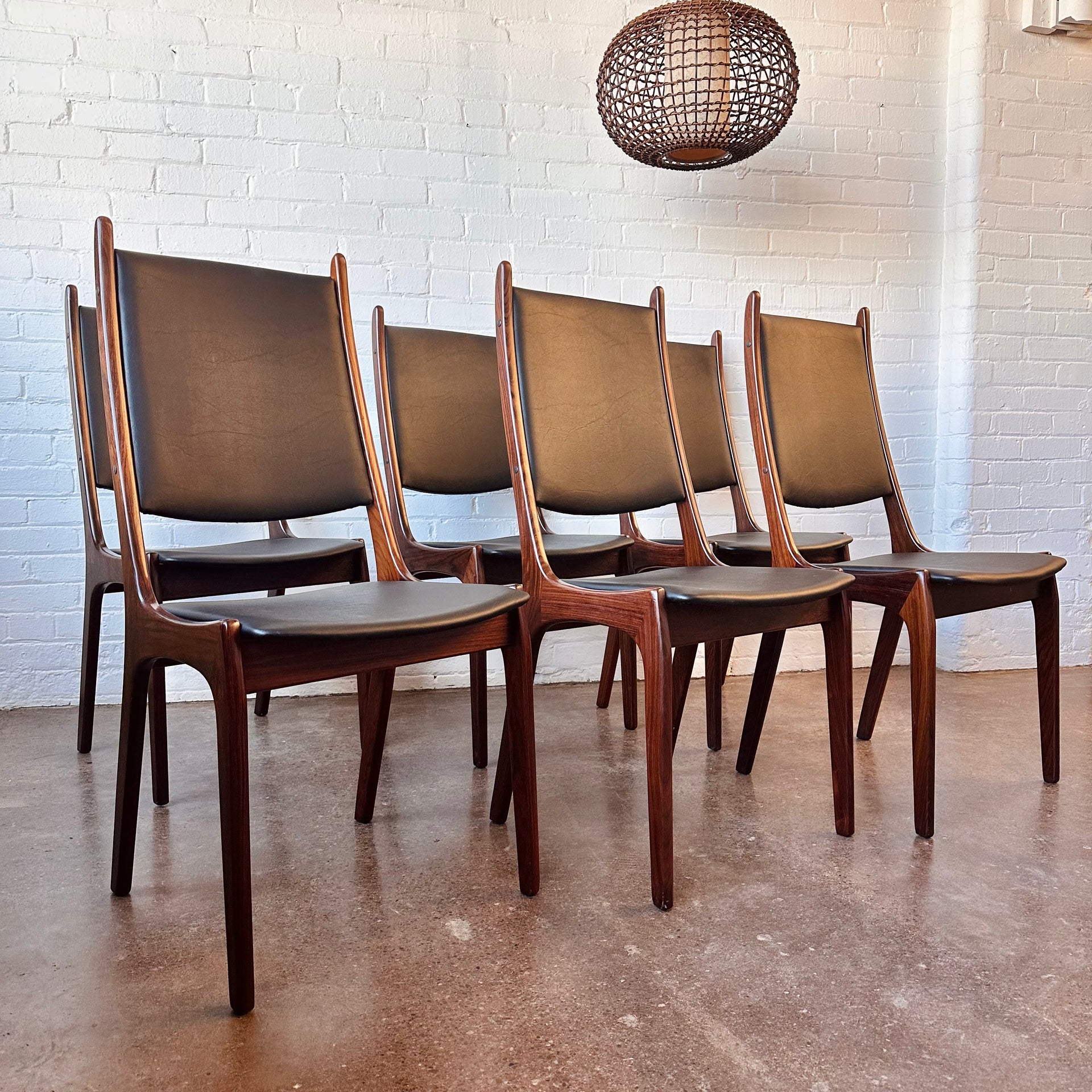 KAI KRISTENSEN ROSEWOOD DINING CHAIRS FOR K.S. MOBLER - SET OF 6