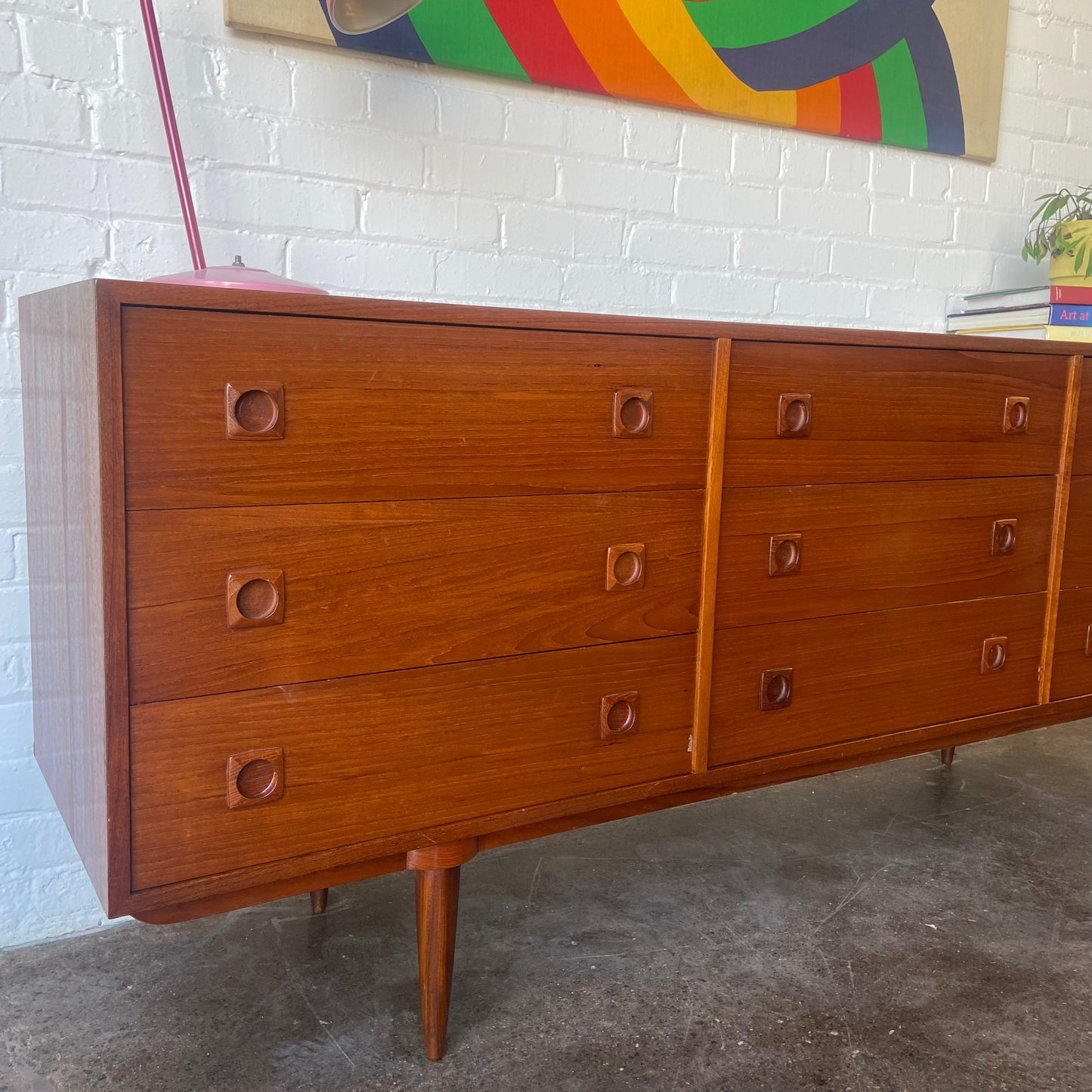 MCM 9 DRAWER DANISH TEAKWOOD DRESSER