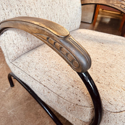 ART DECO HALABALA STYLE ARM CHAIRS - PAIR