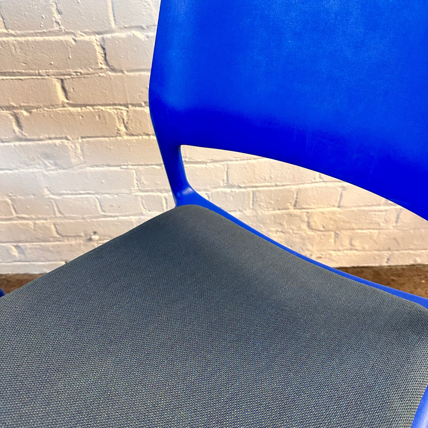 BLUE SPARK STACKING CHAIRS BY DON CHADWICK FOR KNOLL, PAIR