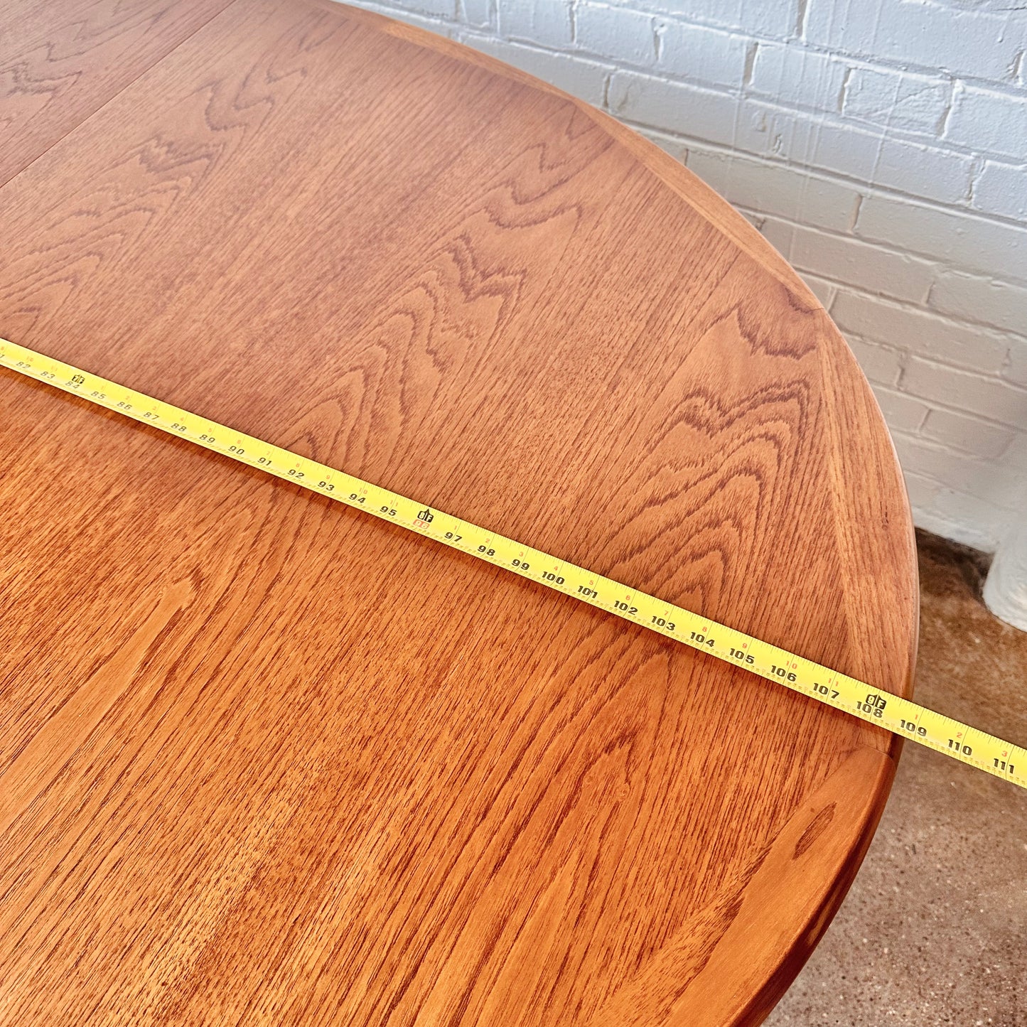 RESTORED OVAL DANISH MODERN DINING TABLE